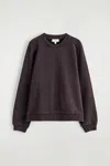 Cos Cotton Sweatshirt In Purple