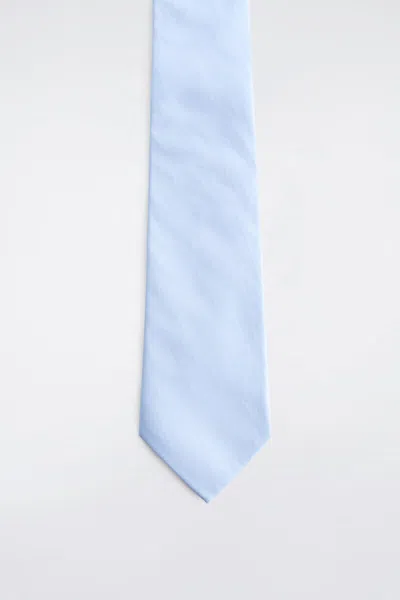 Cos Cotton Tie In Bleu