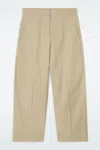 Cos Cotton-twill Chinos In Beige