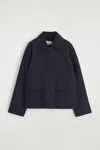 Cos Cotton Utility Jacket In Blue