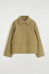Cos Cotton Utility Jacket In Sand