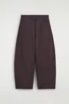 Cos Cotton Wide-leg Joggers In Purple