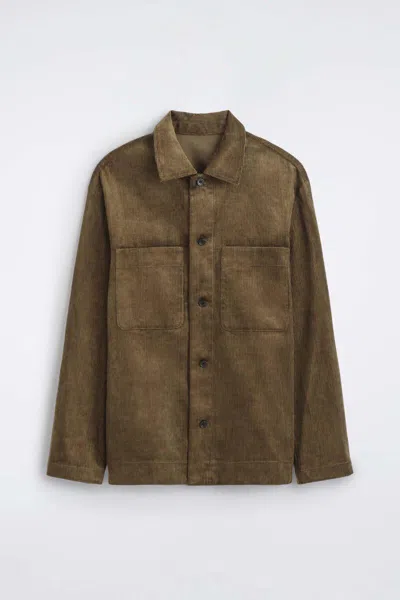 Cos Overshirt In Velluto Di Cotone A Te In Marrone