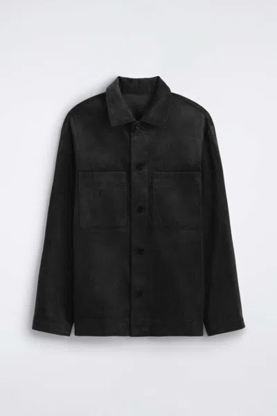 Cos Overshirt In Velluto Di Cotone A Te In Nero
