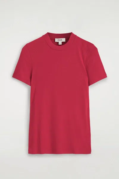 Cos T-shirt In Jersey Crêpe In Rosso