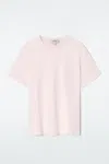 Cos Crew-neck Cotton T-shirt In Pink