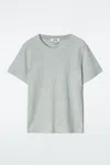 Cos Crew-neck Linen T-shirt In Turquoise