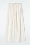Cos Crinkled Cotton Beach Trousers In White