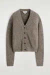 Cos Cropped Alpaca-blend Cardigan In Sand