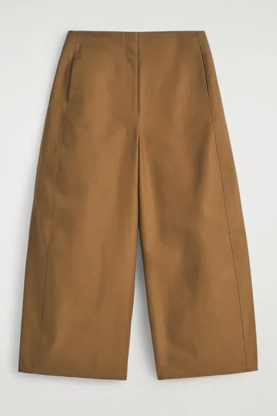 Cos Pantaloni Barrel Cropped In Cotone