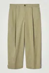 Cos Cropped Barrel-leg Pants In Green