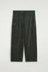 Cos Cropped Corduroy Pants In Green