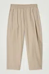 Cos Cropped Elasticated Wide-leg Pants In Brown