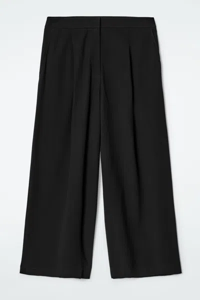 Cos Cropped Straight-leg Trousers In Blue