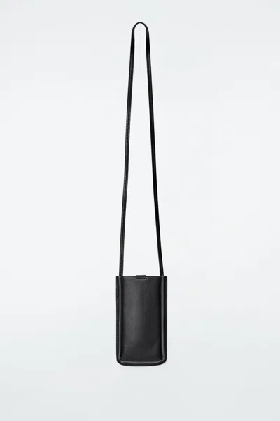 Cos Crossbody Phone Pouch - Leather In Black