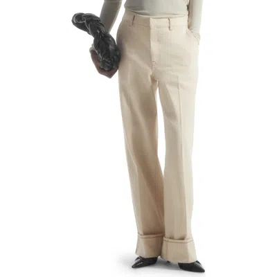 Cos Cuffed Denim Pants In White