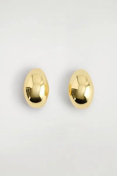 Cos Curved Domed Earrings In Doré