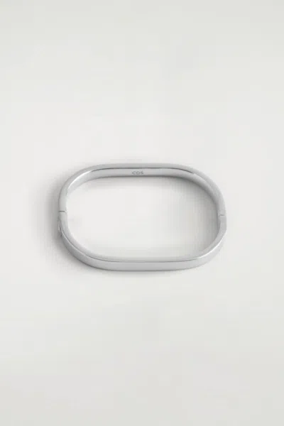 Cos Curved Rectangular Bangle In Silver