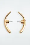 Cos Curved Stud Earrings In Gold