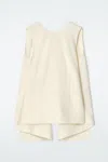 Cos Deconstructed Open-back Top In Beige
