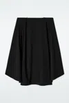 Cos Deconstructed Sheer Wool Skirt In Black