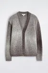 Cos Degrade Alpaca-blend Cardigan In Gray
