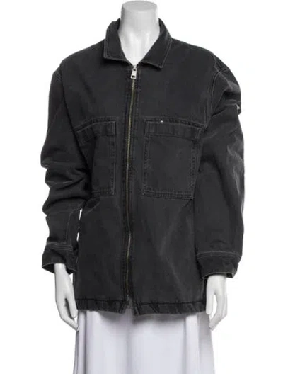 Pre-owned Cos Denim Jacket In Gray
