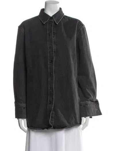 Pre-owned Cos Denim Jacket In Gray