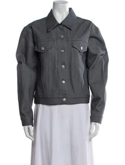 Pre-owned Cos Denim Jacket In Gray