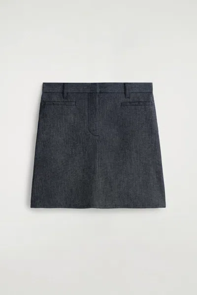 Cos Denim Mini Skirt In Blue
