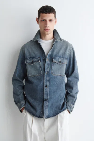 Cos Denim Shirt In Blue