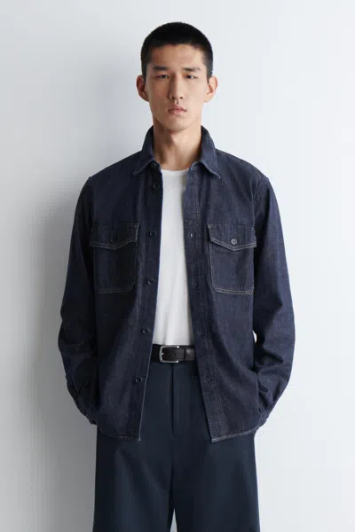 Cos Denim Shirt In Blue