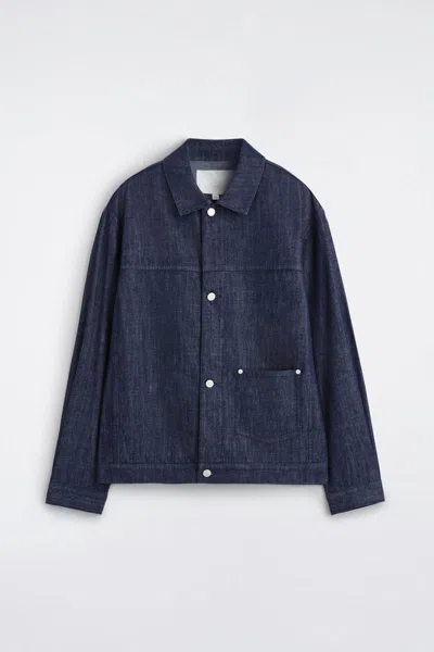 Cos Denim Shirt Jacket In Blue