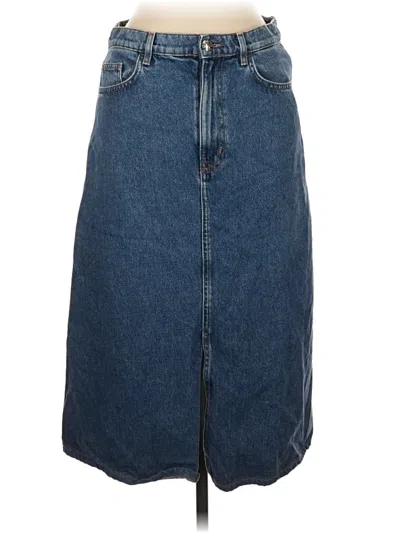 Pre-owned Cos Denim Skirt In Blue