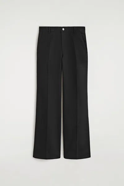Cos Pantaloni A Gamba Dritta In Denim In Nero