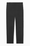 Cos Diamanté-embellished Wool-blend Trousers In Black