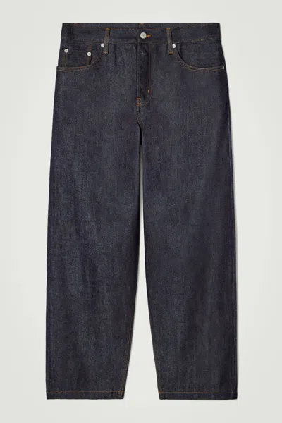 Cos Dome Raw Selvedge Straight-leg Jeans In Blue