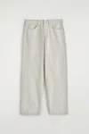 Cos Dome Straight-leg Jeans In Silver