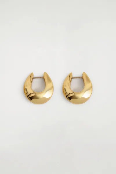 Cos Domed Mini Hoop Earrings In Gold