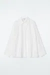 Cos Double-cuff Shirt In White