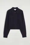 Cos Double-faced Knitted Jacket In Blue