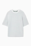 Cos Double-faced Knitted T-shirt In White