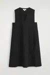 Cos Double-faced Merino Wool Dress In Black