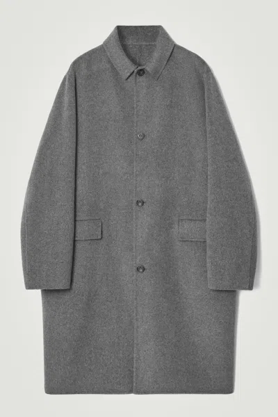 Cos Double-faced Wool Coat In Grey | ModeSens