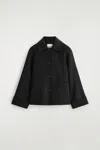 Cos Double-faced Wool Jacket In Black