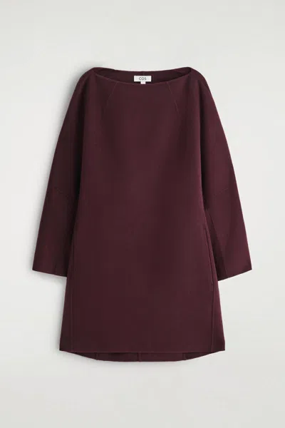 Cos Abito Mini In Lana Doppiata In Red