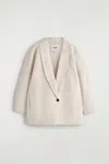 Cos Double-faced Wool Pea Jacket In Sand