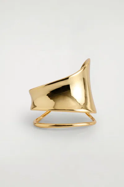 Cos Double-wrap Cuff In Brown