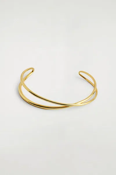 Cos Double-wrap Necklace In Gold
