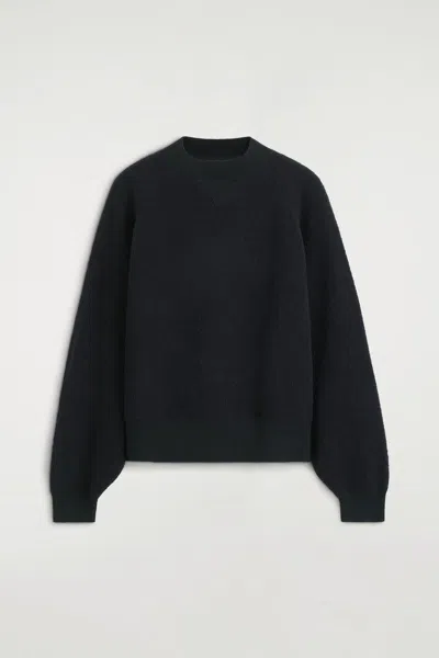 Cos Double-faced Merino Wool-blend Bouclé Sweater In Gray